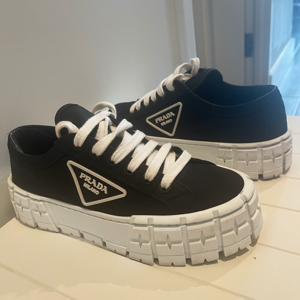 Prada Double Wheel Nylon Sneakers - Picture 5 of 11